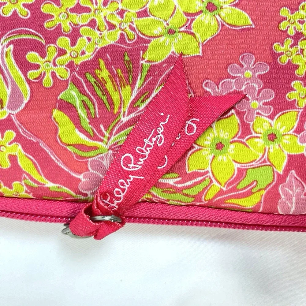 Lilly Pulitzer Floral Pink Neoprene Fabric Tablet iPad Sleeve 10